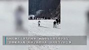 女生滑雪不会刹车，一路靠吼下坡，网友调侃：在练河东狮吼