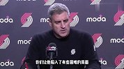 开拓者主帅：首节杨瀚森防守问题在教练组 他打得不错