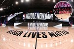 NBA复赛脑洞大开 超大LED屏滚动播放球迷助威营造主场气氛