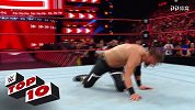 WWE-18年-RAW第1303期十佳镜头：罗门飞冲肩二度重创马哈尔-专题
