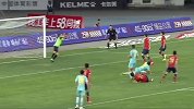 中甲也来模仿C罗倒钩 黄海任意球传中杨宇倒钩没有打上力量