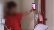 男子输液中不顾劝阻尬舞自拍 还邀护士一起来