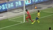 中国足协杯-14赛季-淘汰赛-半决赛-第1回合：第90分钟进球 鲁能韩鹏后点包抄破门存越位嫌疑-花絮
