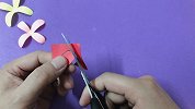 DIY漂亮的简约花朵，一张纸一折一剪1分钟就好了