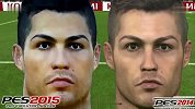 体育游戏-14年-《实况足球2015》与《实况足球2014》球员脸部对比