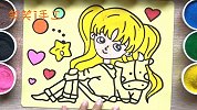 手工DIY沙画，小女孩和牛，做法简单成品很漂亮