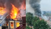 辽宁辽阳一医院康复中心起火屋顶被烧穿 官方：无人员伤亡