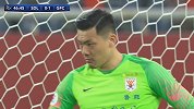 鲁能后场连续出球失误 金孝镇晃开角度远射偏出