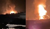 黎巴嫩一燃料库发生爆炸：熊熊火光照亮夜空、现场炸声不断