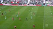 第36分钟云达不莱梅球员克鲁泽进球 云达不莱梅2-0美因茨