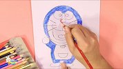 儿童简笔画教程哆啦A梦画画叮当猫亲子绘画宝宝画画简笔画 【小卡手工课】