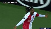 第80分钟布拉格斯拉维亚球员奥莱因卡进球 布拉格斯拉维亚1-0勒沃库森