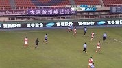 罗毅左路强突传中 刘云插上推射高出横梁