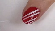 美甲-20130929-可爱俏皮靓丽红白条纹 美甲制作教程