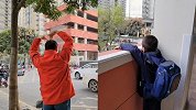 爸爸每天隔空挥手比心鼓励新入学儿子 老师：这是他俩的约定