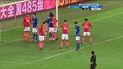 建业左侧任意球直接旋向球门 刘殿座不敢怠慢将球扑出底线