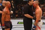 UFC拳手经典铁血对视！看看这八角笼一地都是血