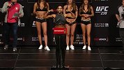 UFC238称重仪式 闫晓楠抱拳礼亮相目光如炬