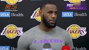 詹姆斯训练采访：球队要减少失误 身体状况很好 努力离开舒适区