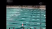 水上项目-15年-游泳比赛中最碉堡一幕 选手不换气游完全程夺冠-新闻