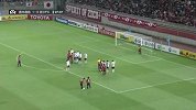 亚冠-15赛季-小组赛-第6轮-第28分钟射门 鹿岛任意球射门击中立柱跟上补射被门将挡出底线-花絮