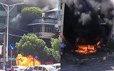 浙江一汽车4S店突发大火 现场浓烟滚滚并伴有爆炸声