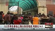 5.3万考生参加上海公务员笔试 考录比14:1
