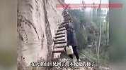 女子第一次跟男友回老家，看到木棍做的梯子后惊呆了，网友：恐高的人腿都软了