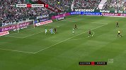 第21分钟云达不莱梅球员萨金特进球 云达不莱梅2-1奥格斯堡