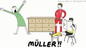 爆笑来袭！德甲官方漫画恶搞解说 穆勒被夸罗伊斯反应亮了