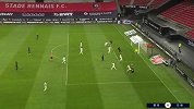 第24分钟雷恩球员多库进球 雷恩1-0尼姆
