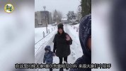 马德里白雪皑皑拉莫斯温馨自拍 爱子呆萌语调逗笑老爸