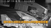 胆大的熊孩子 竟开动飞机滑行中撞到护栏