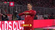 上半场补时第4分钟拜仁慕尼黑球员莱万多夫斯基进球 拜仁慕尼黑2-1云达不莱梅