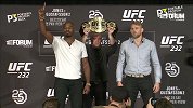 UFC232发布会对视精华 琼斯夺金腰带霸气外露