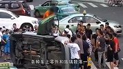 惊险！珠海一出租车违规行驶，被共享汽车从侧面“拦腰撞飞”