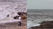 新人海边拍婚纱照被海浪卷走，已致2死1失联 救援仍在进行中