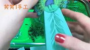 绿色系列混泥，把化妆品起泡胶珠子水晶泥等混在一起，无硼砂