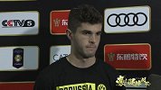 ICC国际冠军杯-17年-中国赛-AC米兰vs多特蒙德-普利西奇赛后接受采访：在中国比赛感觉非常棒-新闻