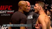 UFC-16年-蜘蛛席尔瓦与比斯平面对面伦敦站称重仪式现场-花絮