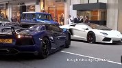 竞速-14年-兰博基尼Aventador跑车在伦敦！响亮的转速+ 快速加速-专题