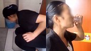 “保洁员喝蹲便池水”引质疑涉事公司回应：她是标杆员工 系自愿