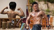 虎父无犬子！吴京儿子臂膀坚实有力量 网友：飞机坦克学了吗？