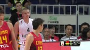中国男篮-15年-中立男篮对抗赛G2：立陶宛4号突破上篮打成2+1-花絮