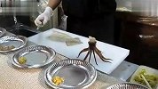 日本活吃章鱼 现场制作看着太残忍了