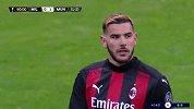 下半场补时第5分钟AC米兰球员特奥·埃尔南德斯黄牌