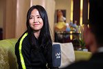 专访韩国足球美少女李玟娥：可爱又羞涩的韩国足球小姐  努力学中文问候中国球迷