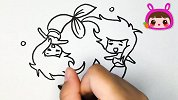 十二星座之双鱼座 儿童简笔画 可爱卡通人物