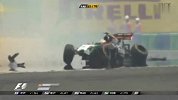 F1-14赛季-匈牙利站正赛：佩雷兹打滑高速撞墙-花絮