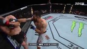 人形坦克般进攻碾压！UFC巨兽重拳13连击打垮对手